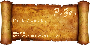 Pint Zsanett névjegykártya